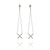 X Swing Drop Earrings - Silver-Earrings-Yoko Takirai-Pistachios