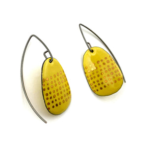 Yellow Enamel Earrings-Earrings-Jenne Rayburn-Pistachios