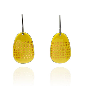 Yellow Enamel Earrings-Earrings-Jenne Rayburn-Pistachios