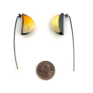 Yellow Flower Drop Earrings-Earrings-Naoko Yoshizawa-Pistachios