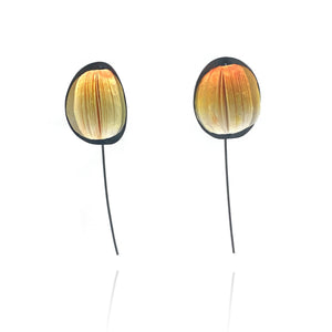 Yellow Flower Drop Earrings-Earrings-Naoko Yoshizawa-Pistachios