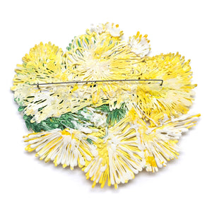 Yellow Flowers Brooch-Necklaces-Sofia Björkman-Pistachios