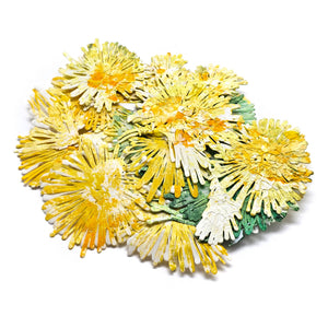 Yellow Flowers Brooch-Necklaces-Sofia Björkman-Pistachios