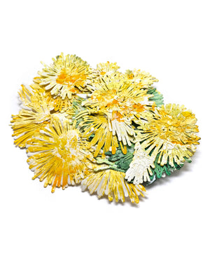 Yellow Flowers Brooch-Necklaces-Sofia Björkman-Pistachios