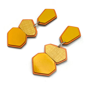 Yellow Geometric Studs-Earrings-Stephanie Smith-Pistachios