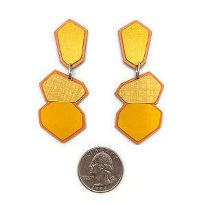 Yellow Geometric Studs-Earrings-Stephanie Smith-Pistachios