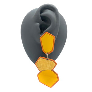 Yellow Geometric Studs-Earrings-Stephanie Smith-Pistachios
