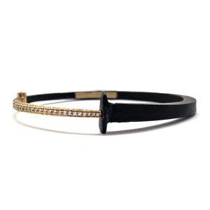 Yellow Gold Pave Tail Bracelet-Bracelets-Pat Flynn-Pistachios