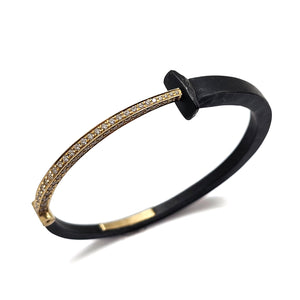 Yellow Gold Pave Tail Bracelet-Bracelets-Pat Flynn-Pistachios
