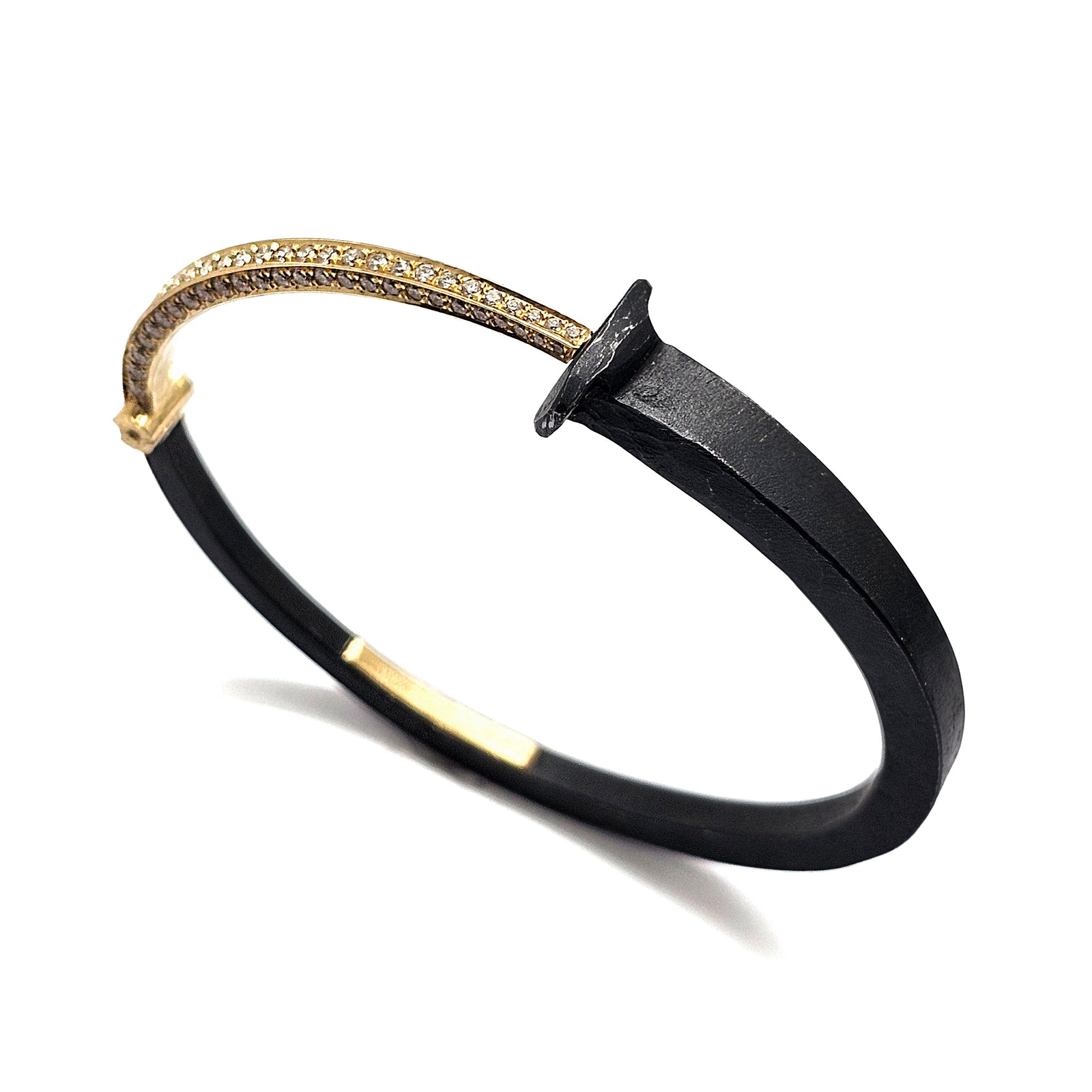Yellow Gold Pave Tail Bracelet-Bracelets-Pat Flynn-Pistachios