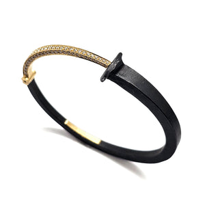 Yellow Gold Pave Tail Bracelet-Bracelets-Pat Flynn-Pistachios
