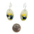 Yellow and Purple Oval Drop Earrings-Earrings-Asami Watanabe-Pistachios