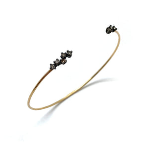 Zig Zag Diamond Open Cuff-Bracelets-Manuk Durmazguler-Pistachios