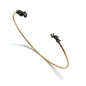 Zig Zag Diamond Open Cuff-Bracelets-Manuk Durmazguler-Pistachios