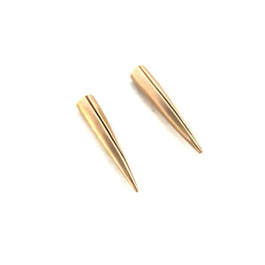 14k Gold Pointed Studs-Earrings-Hilary Finck-Pistachios