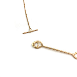 14k Yellow Gold Toggle Necklace-Necklaces-Hilary Finck-Pistachios