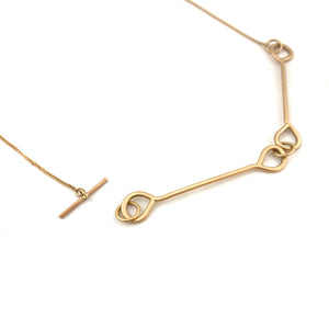 14k Yellow Gold Toggle Necklace-Necklaces-Hilary Finck-Pistachios