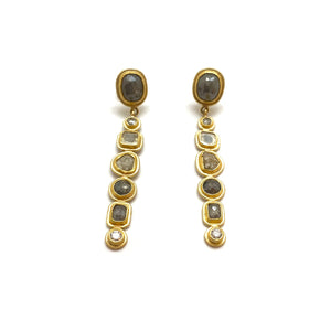 18k & 22k Gold Earrings with Diamonds-Earrings-Petra Class-Pistachios