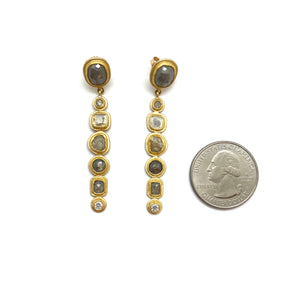 18k & 22k Gold Earrings with Diamonds-Earrings-Petra Class-Pistachios