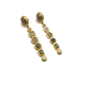 18k & 22k Gold Earrings with Diamonds-Earrings-Petra Class-Pistachios