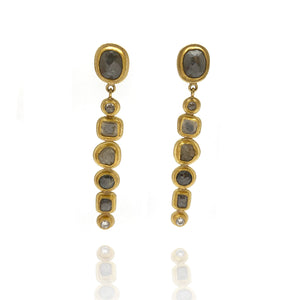 18k & 22k Gold Earrings with Diamonds-Earrings-Petra Class-Pistachios