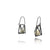 3-D Cage Earrings - White Spheres-Earrings-Emilie Pritchard-Pistachios