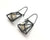 3-D Cage Earrings - White Spheres-Earrings-Emilie Pritchard-Pistachios