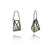 3-D Cage Earrings - White Spheres-Earrings-Emilie Pritchard-Pistachios