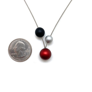 3 Orb "V" Necklace-Necklaces-Ursula Muller-Pistachios