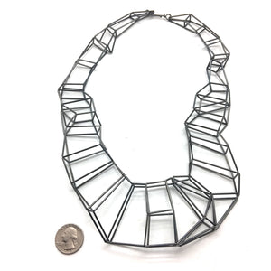 3D Cage Necklace - Oxi-Necklaces-Emilie Pritchard-Pistachios