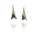 3D Silver Folded Plane Earrings-Earrings-Aleksandra Przybysz-Pistachios