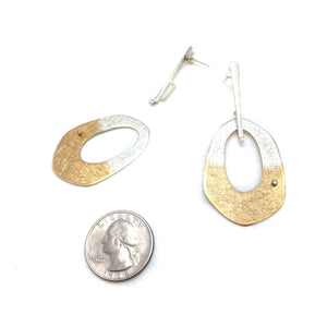 Adjustable Drop Earrings - Silver Ombre-Earrings-Margo Myszka-Pistachios