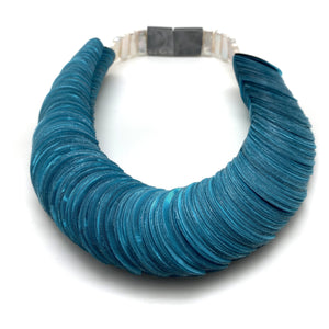 Aqua Pearl Vinyl Necklace-Necklaces-Brooke Marks-Swanson-Pistachios