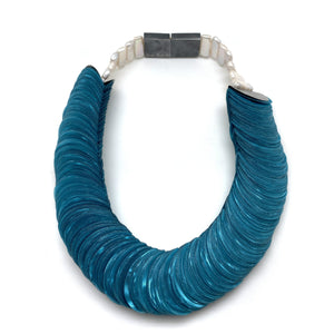 Aqua Pearl Vinyl Necklace-Necklaces-Brooke Marks-Swanson-Pistachios