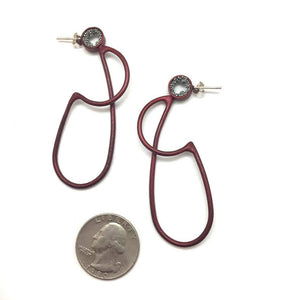Arabesque Loop Earrings - Red-Earrings-Jessica Armstrong-Pistachios