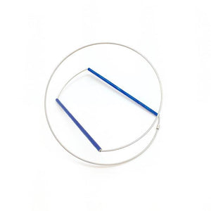 Architecture Bangle Bracelet - Blue-Bracelets-Yoko Takirai-Pistachios
