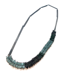 Asymmetrical Blue Bundle Necklace-Necklaces-Karen Gilbert-Pistachios