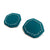 Beaded Paddle Studs - Teal-Earrings-Gabrielle Desmarais-Pistachios
