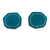 Beaded Paddle Studs - Teal-Earrings-Gabrielle Desmarais-Pistachios