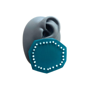 Beaded Paddle Studs - Teal-Earrings-Gabrielle Desmarais-Pistachios