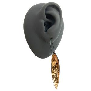 Bimetal Leaf Cluster Earrings-Hilary Finck-Pistachios