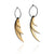 Bimetal Leaf Cluster Earrings-Hilary Finck-Pistachios