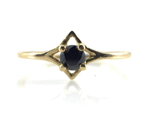 Black Diamond Star Ring-Rings-Luana Coonen-Pistachios