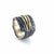 Black and Gold Slice Ring-Rings-Apostolos-Pistachios
