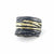 Black and Gold Slice Ring-Rings-Apostolos-Pistachios