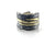 Black and Gold Slice Ring-Rings-Apostolos-Pistachios