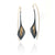 Black and Gold Wilting Lily Earrings-Earrings-Kacper Schiffers-Pistachios
