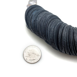 Black and Grey Pearl Vinyl Necklace-Necklaces-Brooke Marks-Swanson-Pistachios