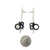 Black and Silver Bubble Bouquet Earrings-Earrings-Malgosia Kalinska-Pistachios