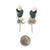 Black and Silver Cluster Earrings-Earrings-Malgosia Kalinska-Pistachios